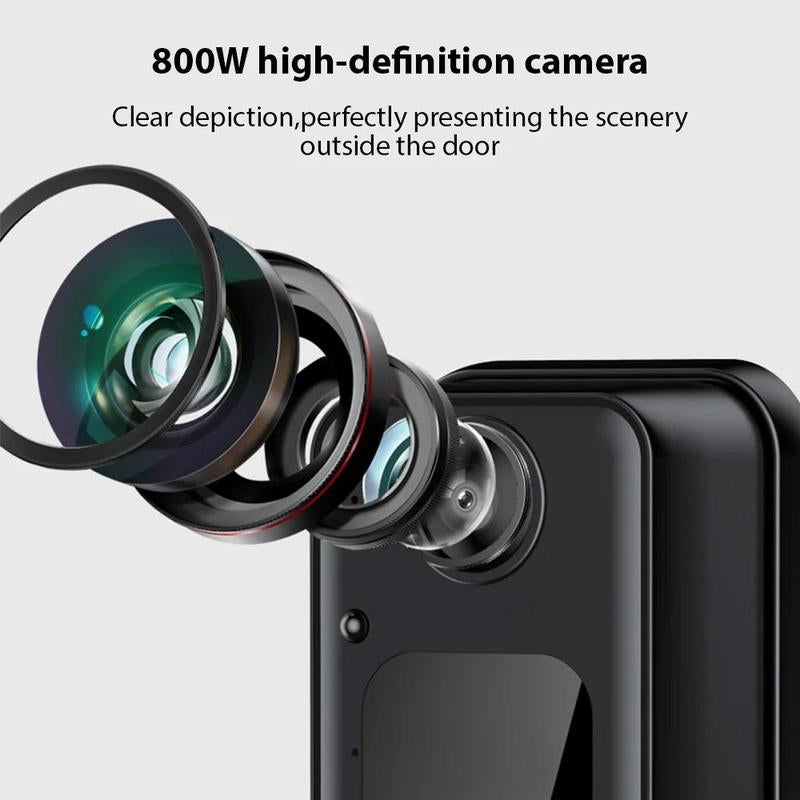 4.3 Inch IPS Screen Wireless Video Doorbell Camera, 2.4G Wireless Smart HD Video Monitoring Doorbell, Home Security Smart Doorbell Camera, Intercom, Safety, Modern