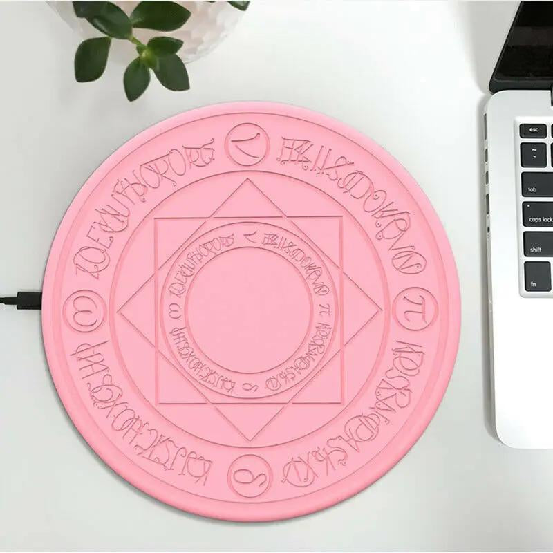 Cardcaptor Sakura Magic Array Wireless Charger Toy for Iphone Smart Phone QI Wireless Fast Charging Clow CLAMP Gift Smartphone Cellphone Electronic