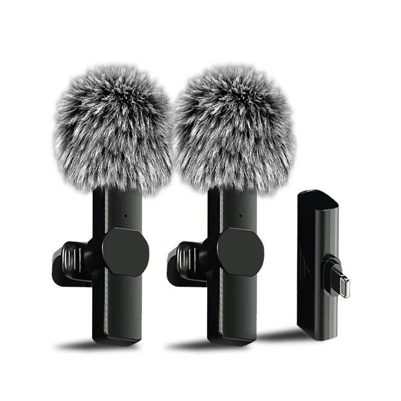2 Pieces Wireless Lavalier Microphones for Iphone, Android, Ipad - Mini Wireless Clip-On Microphones for Smartphone