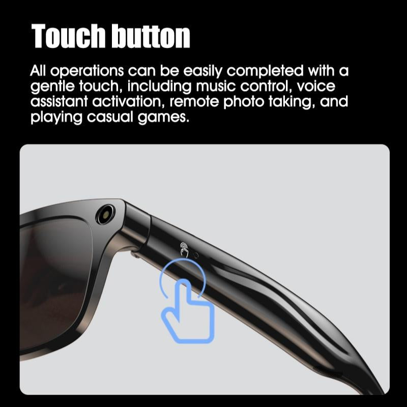 HYUNDAI XK ONE Pro Intelligent Camera and Video Glasses, Built-In High-Definition Camera, Equipped with Surround Sound Headphones and Speakers,Have Smart Polarized Lenses That Block Blue Light. They Are Suitable for Daily Activities Such Work and Driving.