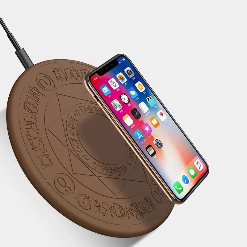 Cardcaptor Sakura Magic Array Wireless Charger Toy for Iphone Smart Phone QI Wireless Fast Charging Clow CLAMP Gift Smartphone Cellphone Electronic