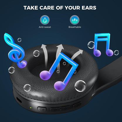 VANOTOM Wireless Headphone, Wireless Headset for Gaming, Foldable Headphone for Phones, Computers, MP3, Fun Gift, Electronics Gift to Return to School